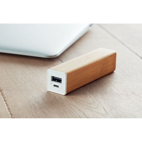POWERBAM - 2200 mAh Bamboe powerbank